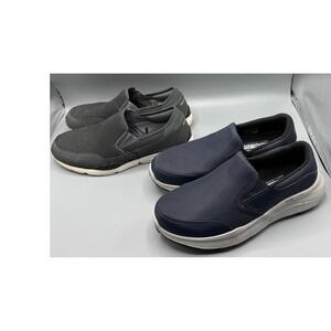 Skechers Mens Relaxed Fit Equalizer 5.0 Slip On Shoes Navy Charcoal Sz 9 Bundle